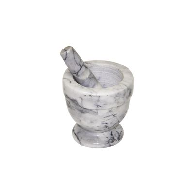 Grey Marble Mortar &amp; Pestle 12Cm