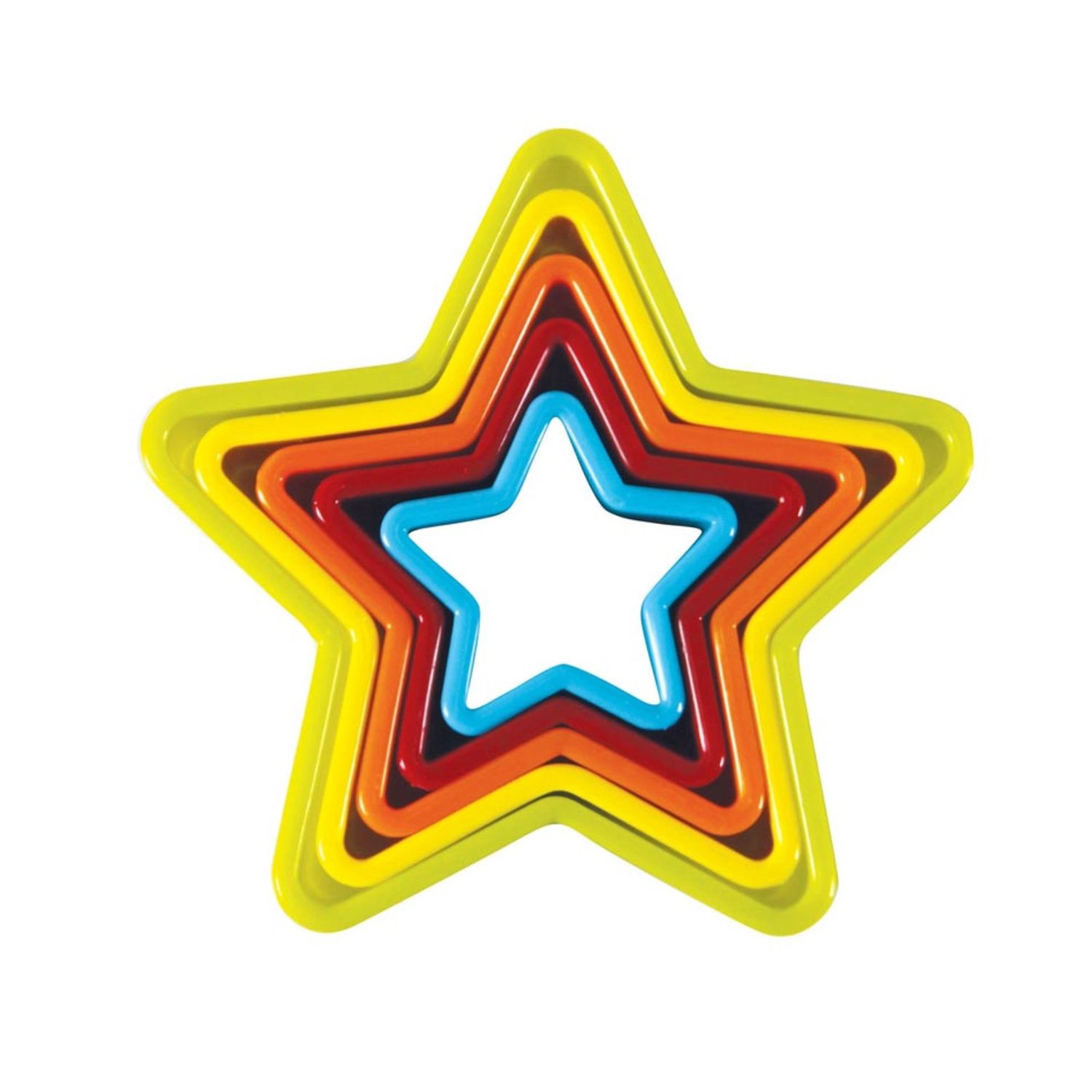 Star Cookie Cutters Set Of 5 - Multi Coloured