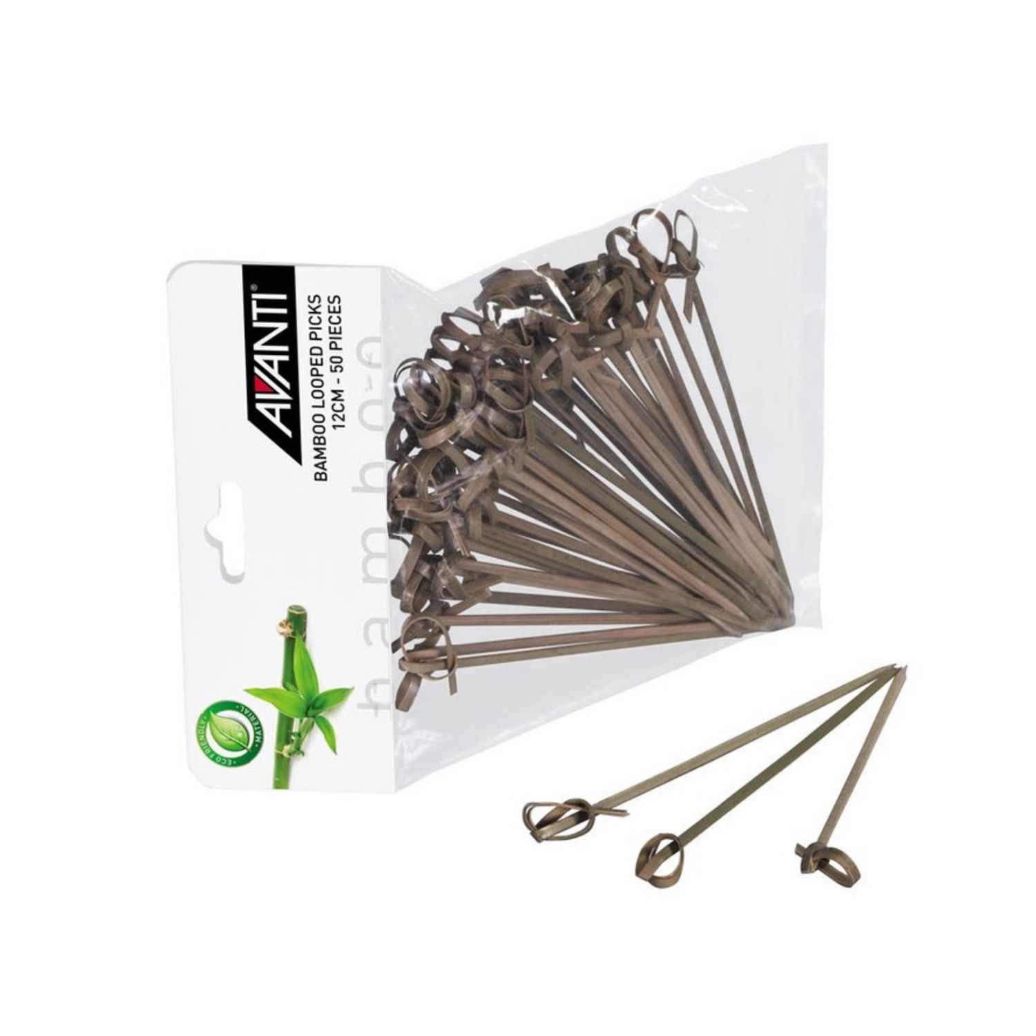 Bamboo Looped Picks -12cm/50 Piece