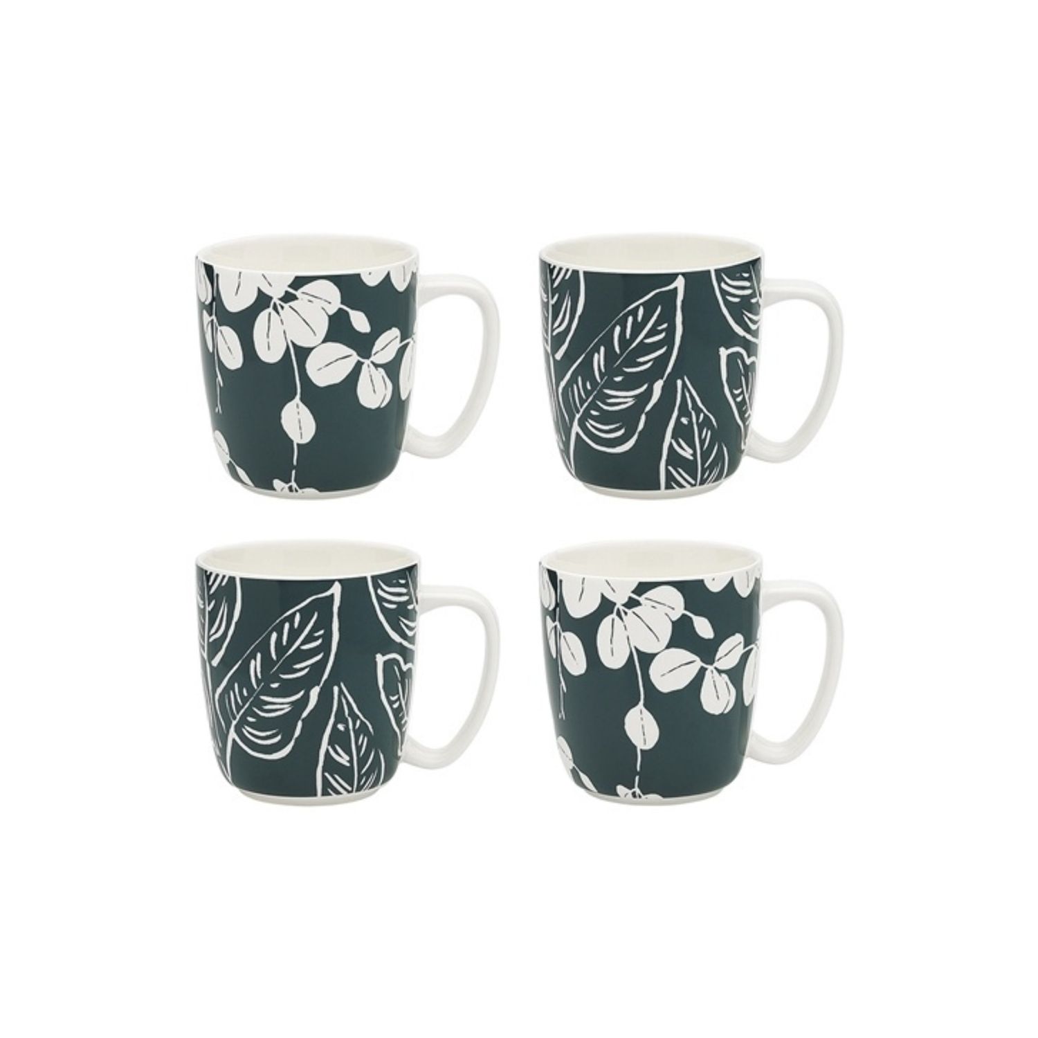 House Plants Set 4 Mugs 300ml