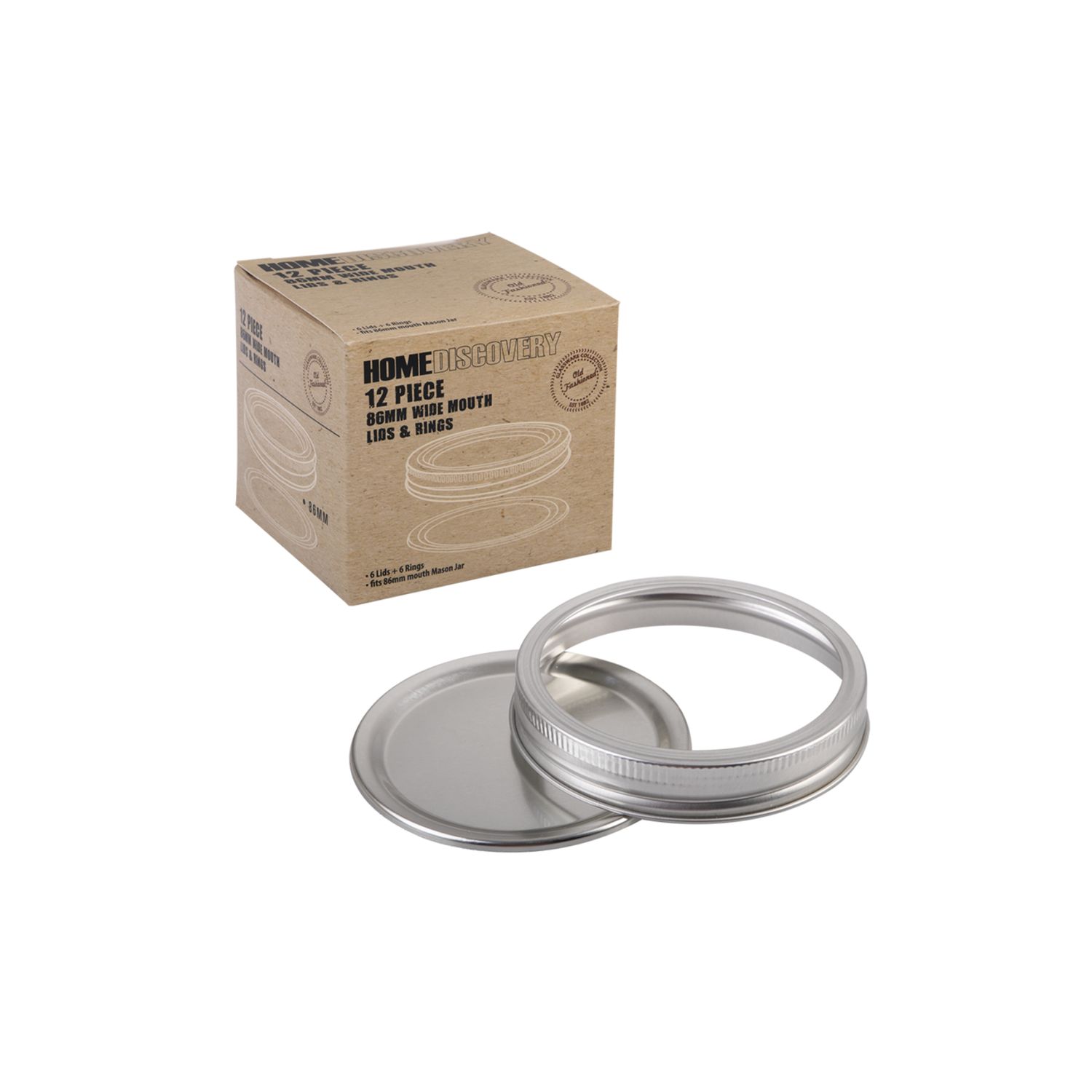 Preserving Lids &amp; Rings Wide Mouth Pack 6