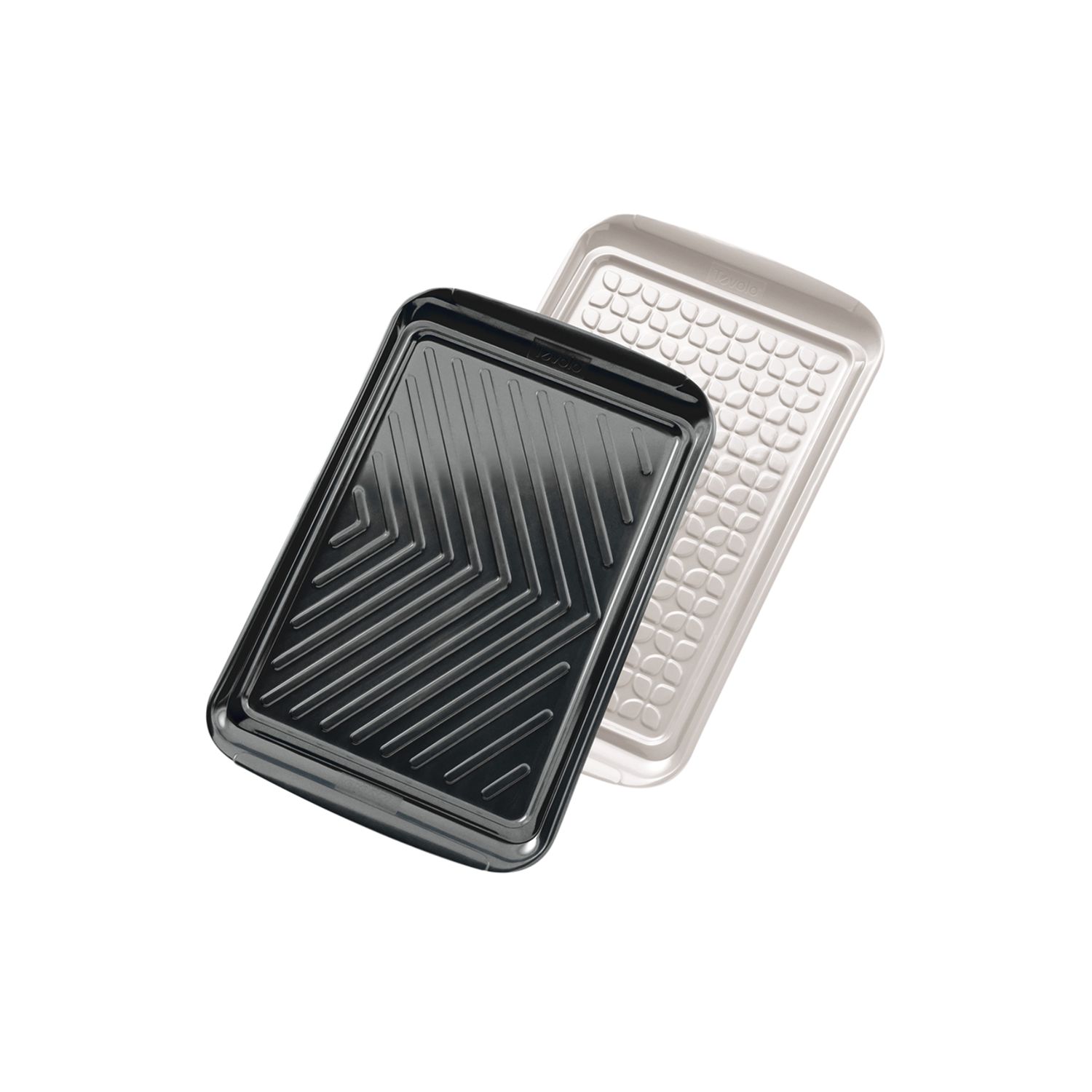 Tovolo Large Prep &amp; Serve BBQ Trays Set 2 - Black/White