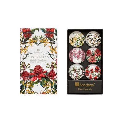 Aus Floral Emblems 6 Pack Magnet
