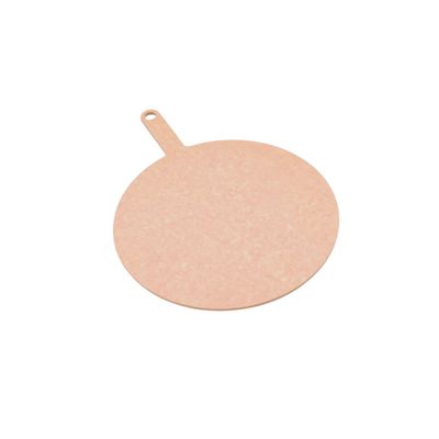 Round Pizza Board With Handle Natural 36X0.6cm