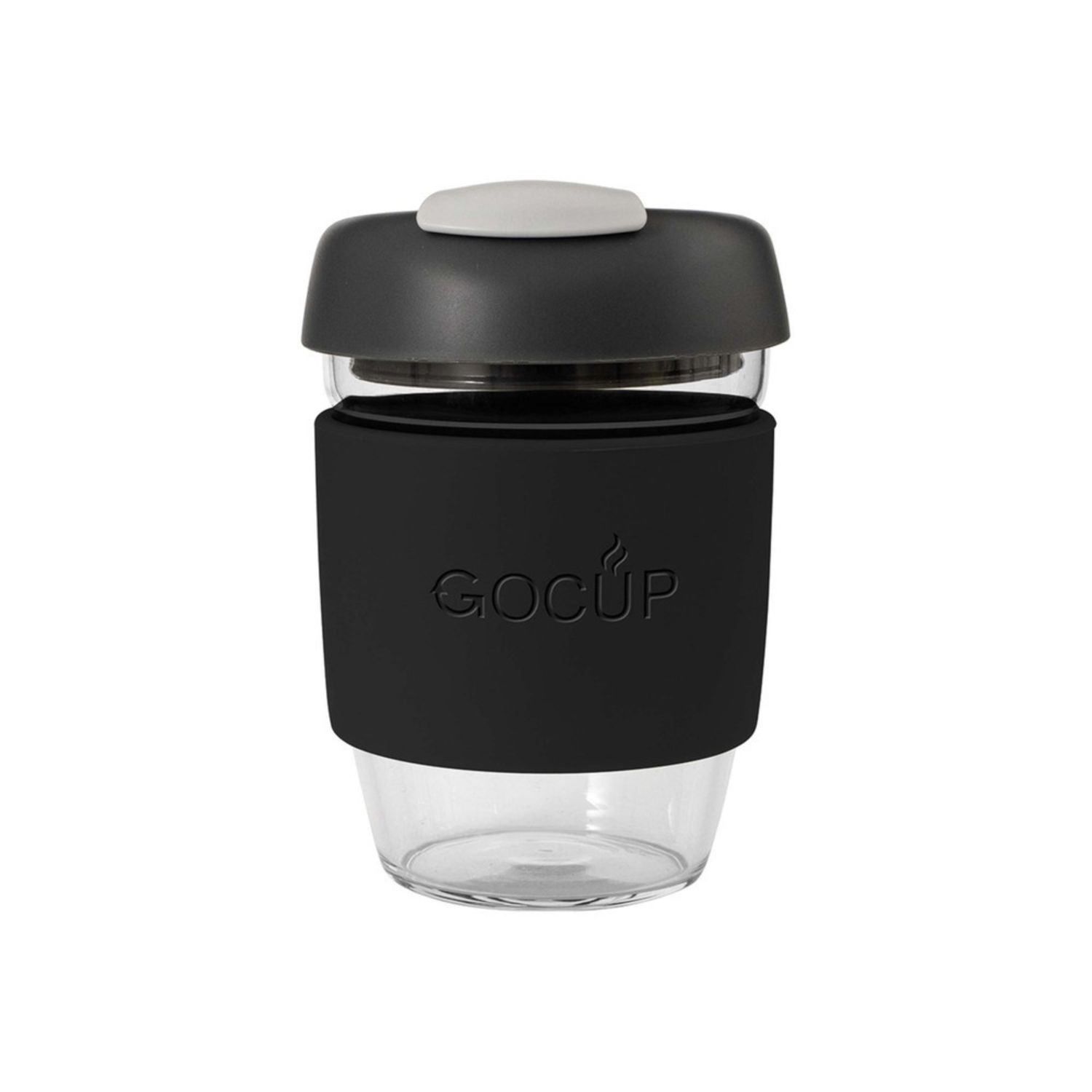 Glass Gocup 355ml Black/Charcoal/Grey