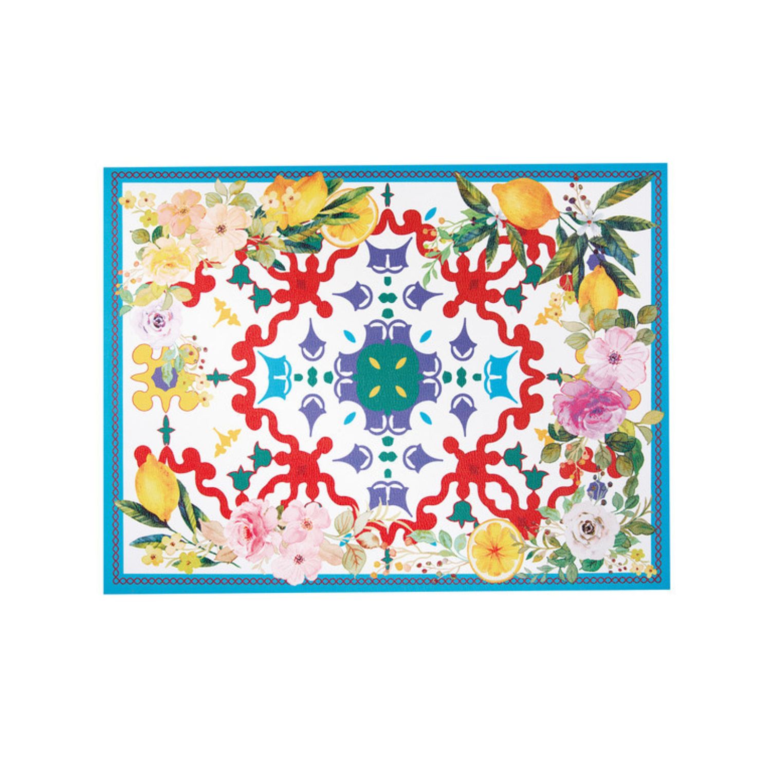 Placemat Mat PU Flower &amp; Lemon