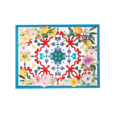 Placemat Mat PU Flower &amp; Lemon