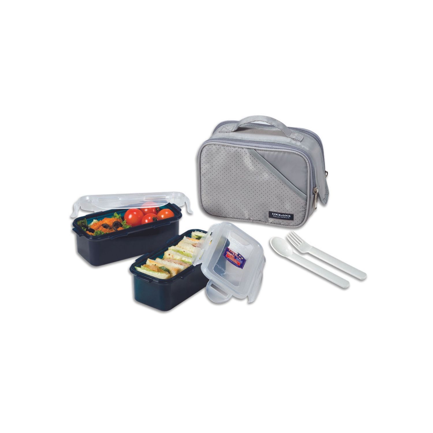 Lunch Bag 2Piece Set Grey
