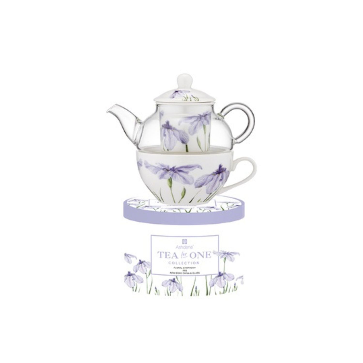 Floral Symphony Iris Tea For One