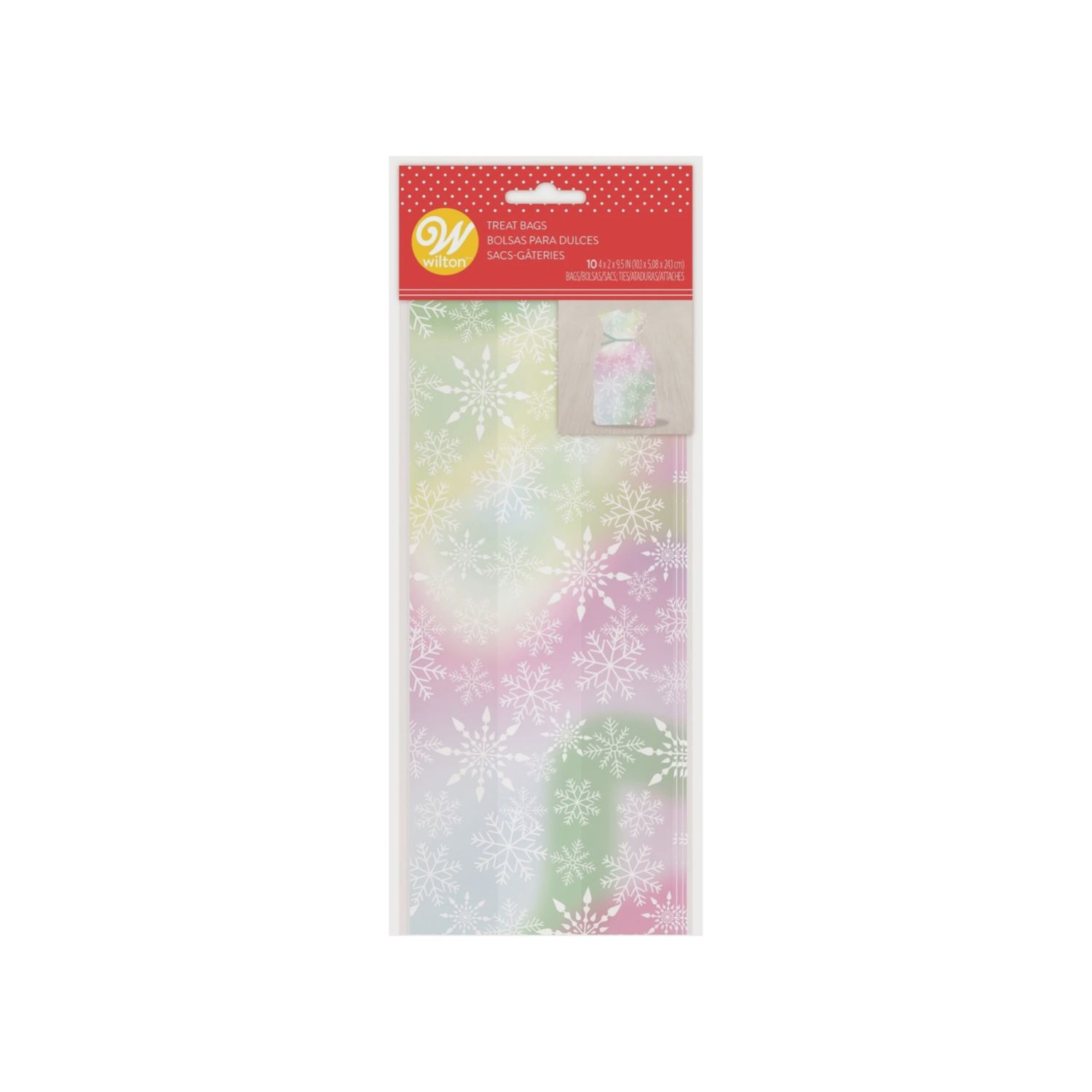 Iridescent Snowflakes Treat Bag