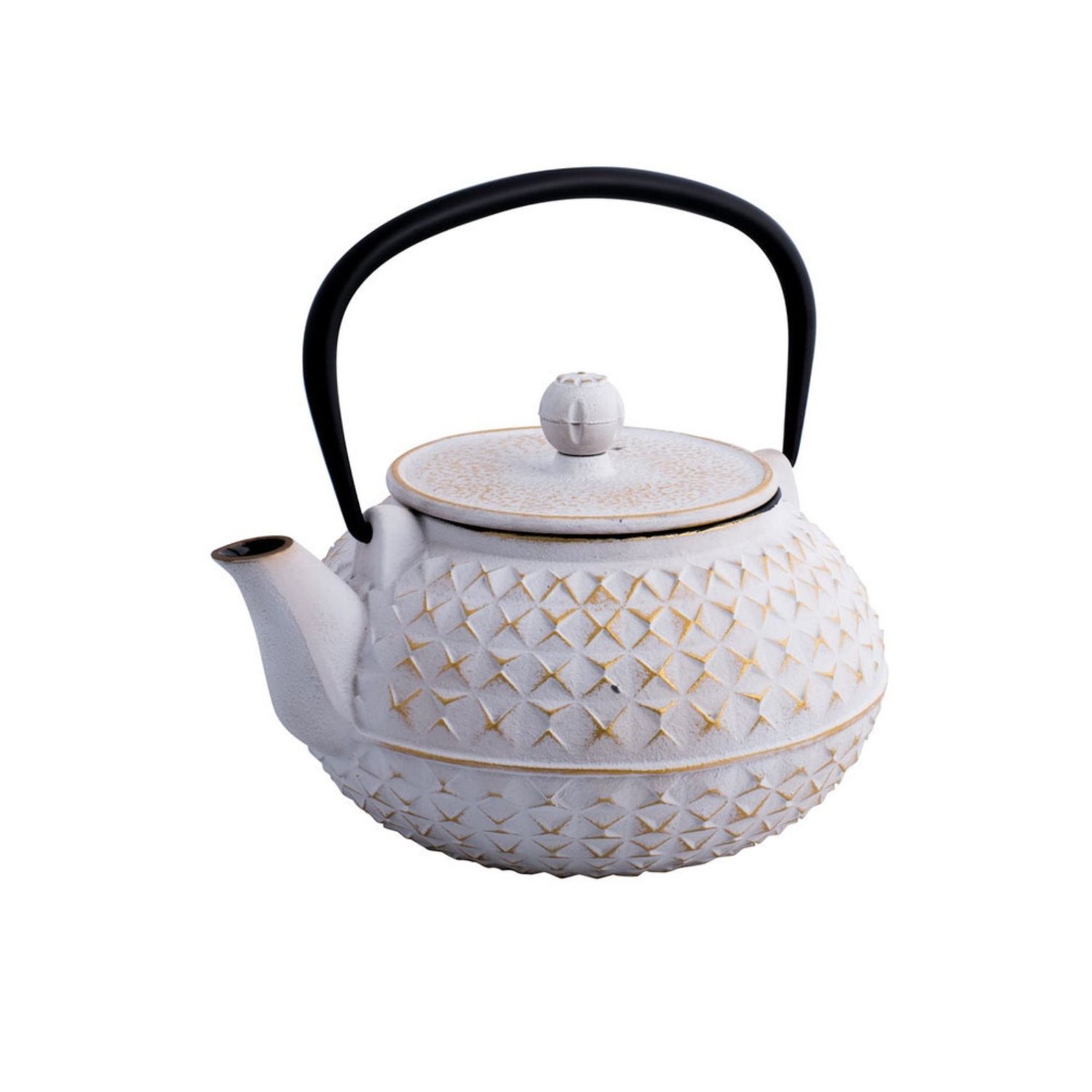 Empress Cast Iron Teapot - 900ml - White/Gold