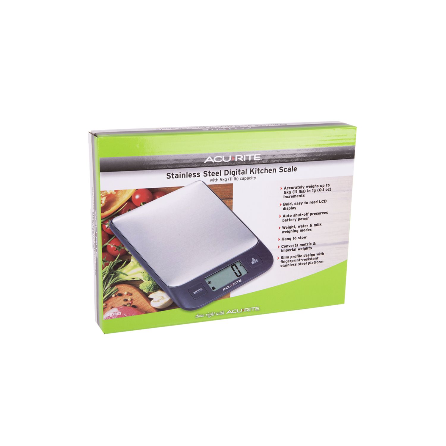 Stainless Steel Digital Kitchen Scale 1g/5kg