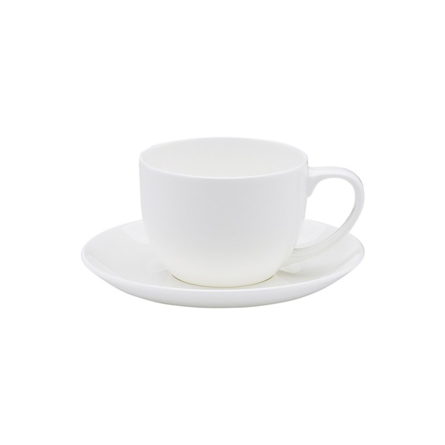 Canvas White Teacup &amp; Saucer