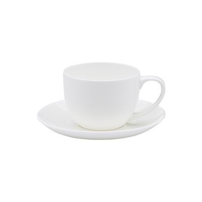 Canvas White Teacup &amp; Saucer