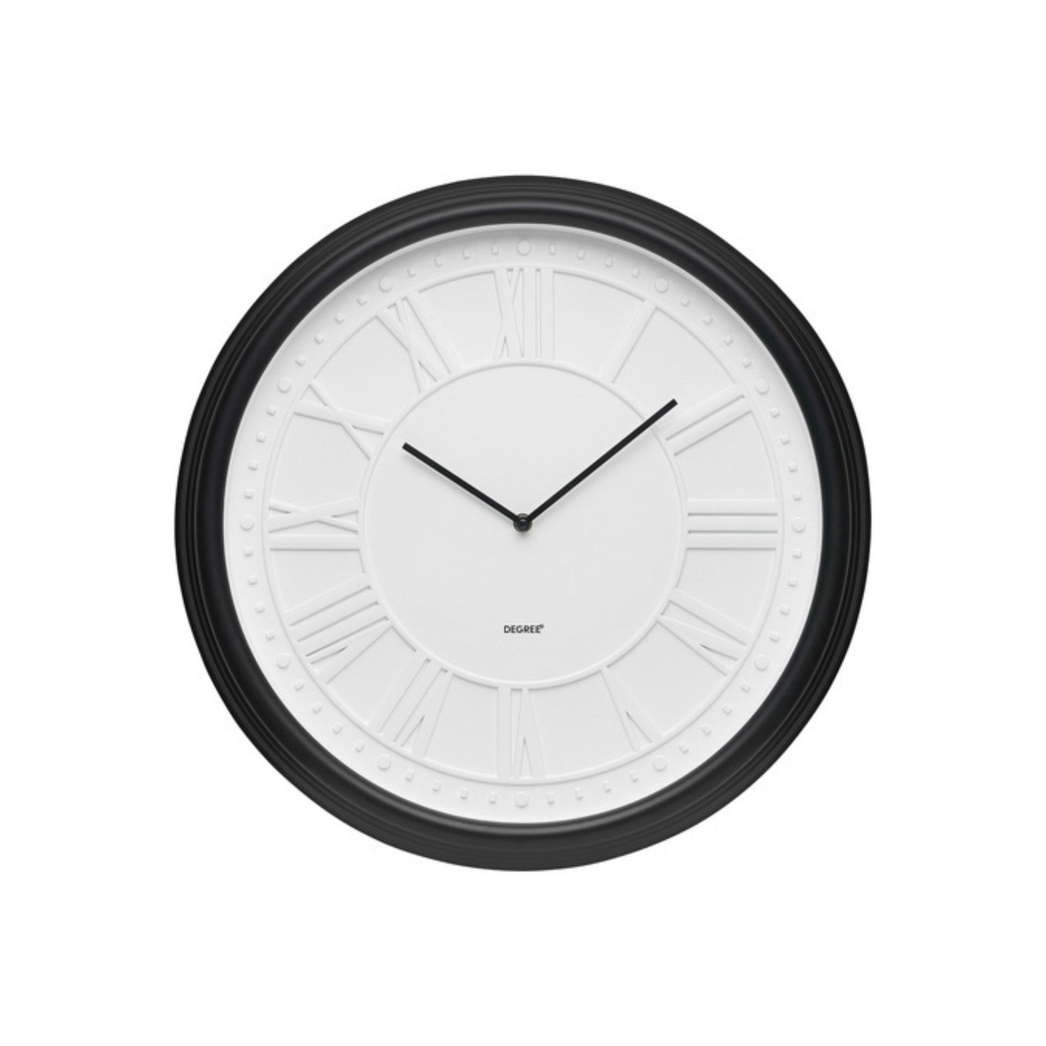Degree Calais Wall Clock 50cm Matte Black
