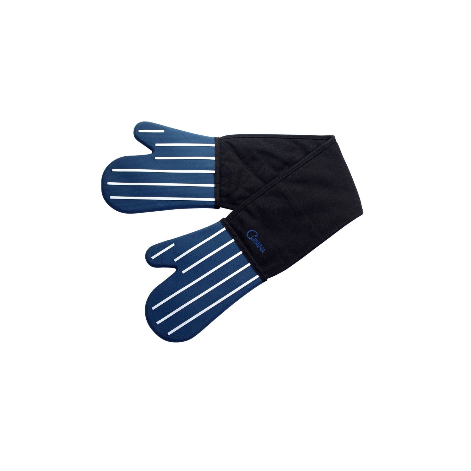 Silicone Double Oven Glove - Butchers Stripe