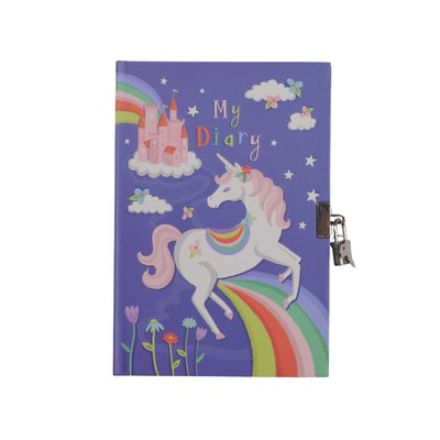 Tiger Tribe Small &amp; Fun - Lockable Diaries - Unicorn Rainbows