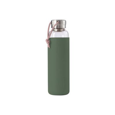 Black + Blum Glass Water Bottle 600ml Olive