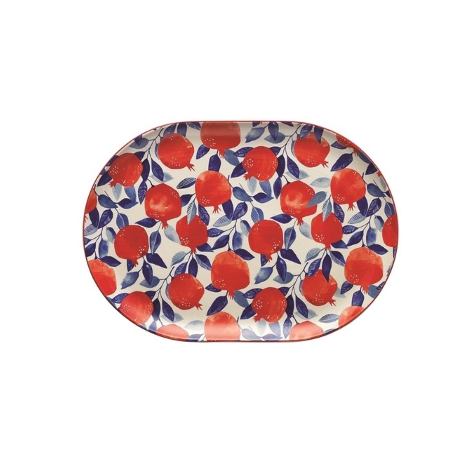 Punch Large Oval Platter 40.5 X 28.5 X 2.5Cm Pomegranate