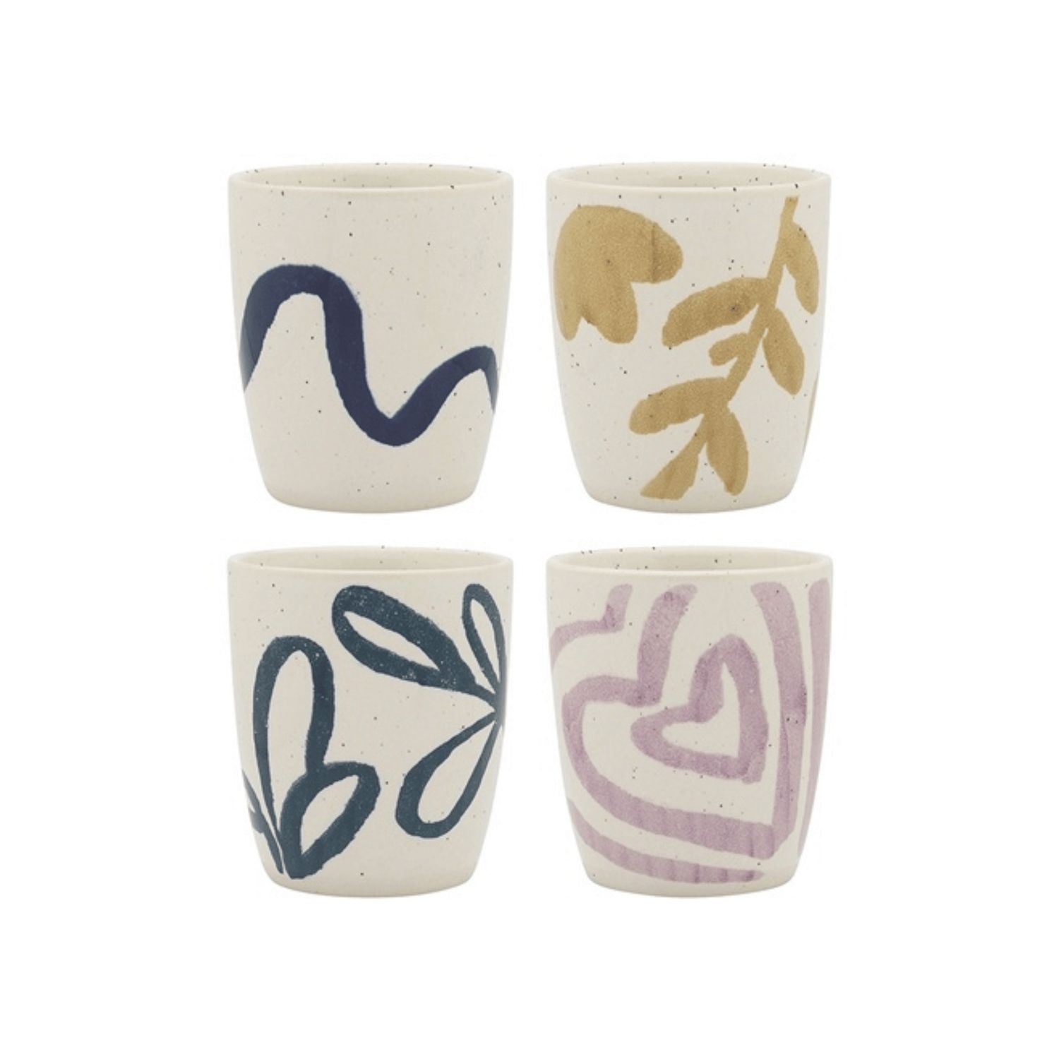 Nomad Set of 4 Latte Cups 250ml Nature