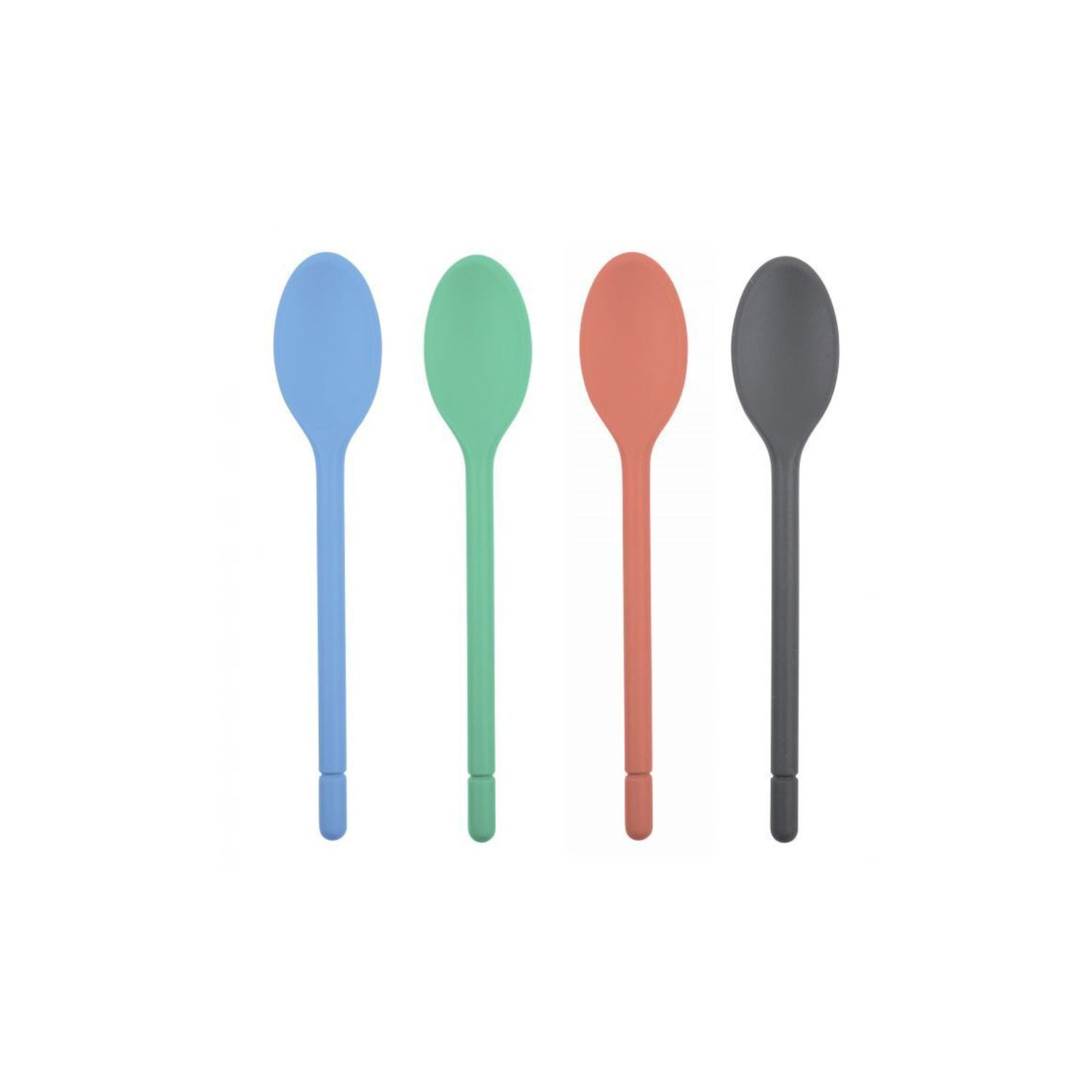 Bright Silicone Cook&#39;S Spoon 4 Asst Colours