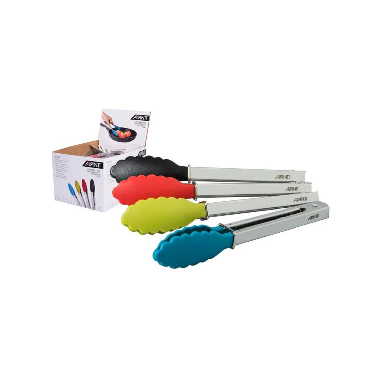 Stainless Steel  18cm Mini Tongs With Nylon