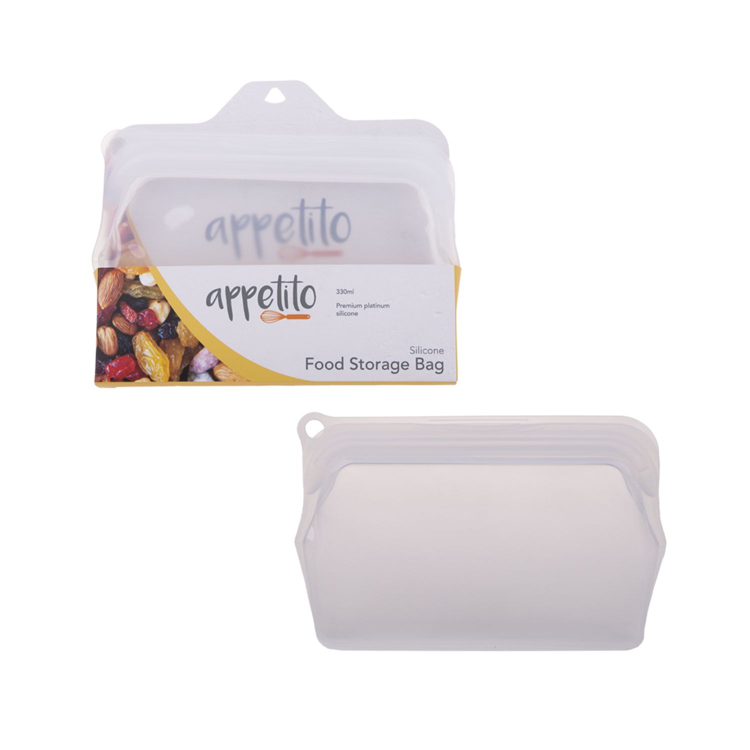 Silicone Food Storage Bag White - 4 Sizes, Size: Small