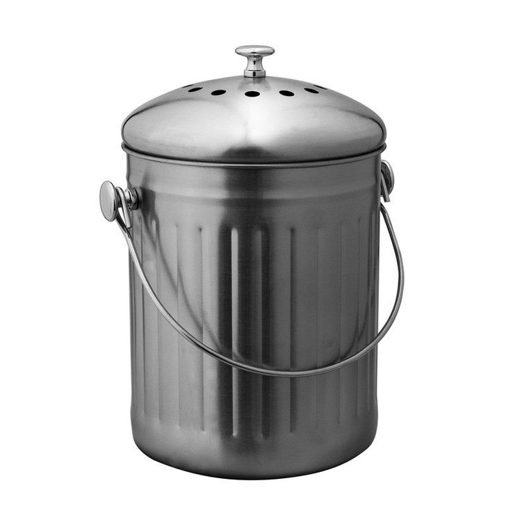 Compost Bin, Color: 5L - Stainless Steel