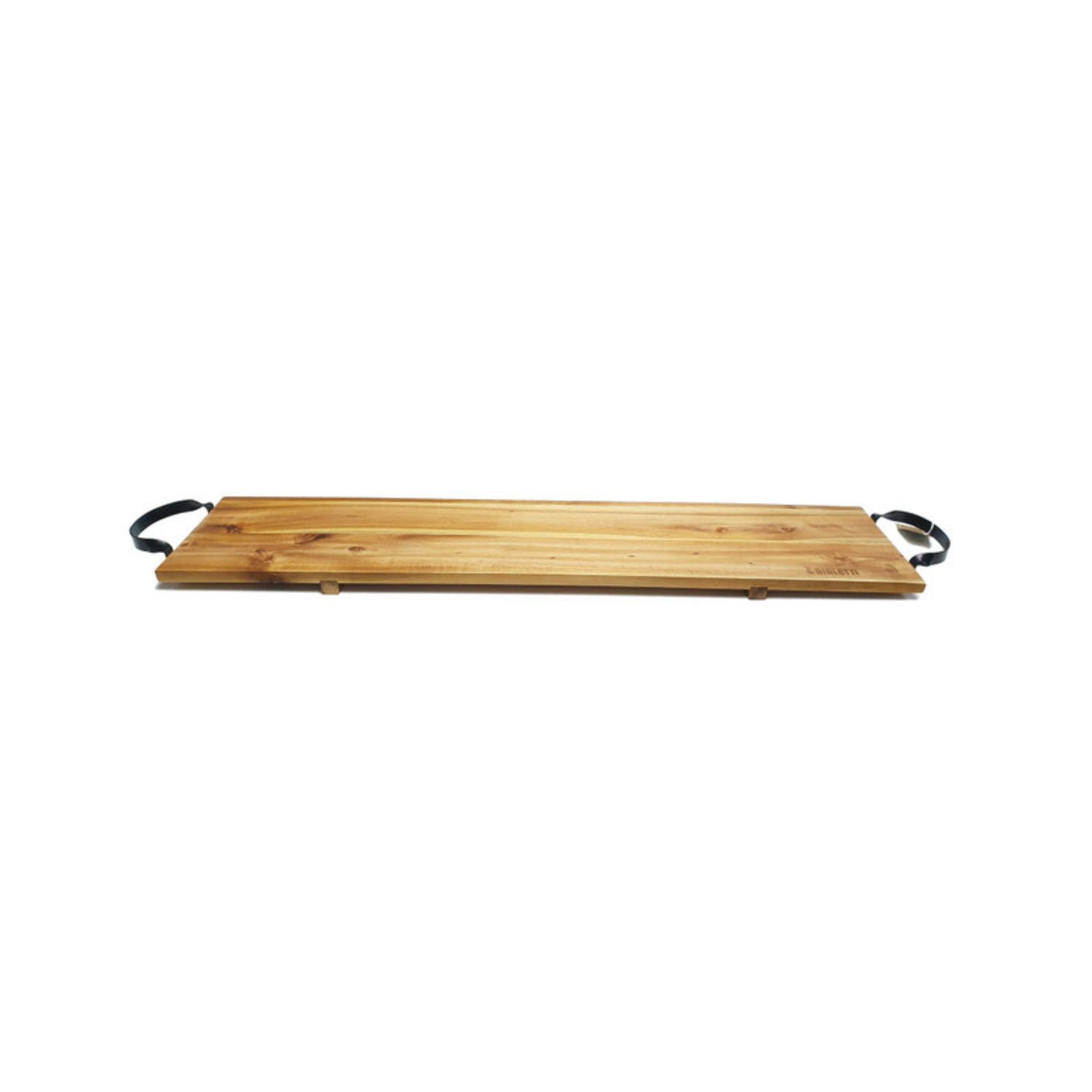Acacia Board With Black Steel Handles 100 X 20cm