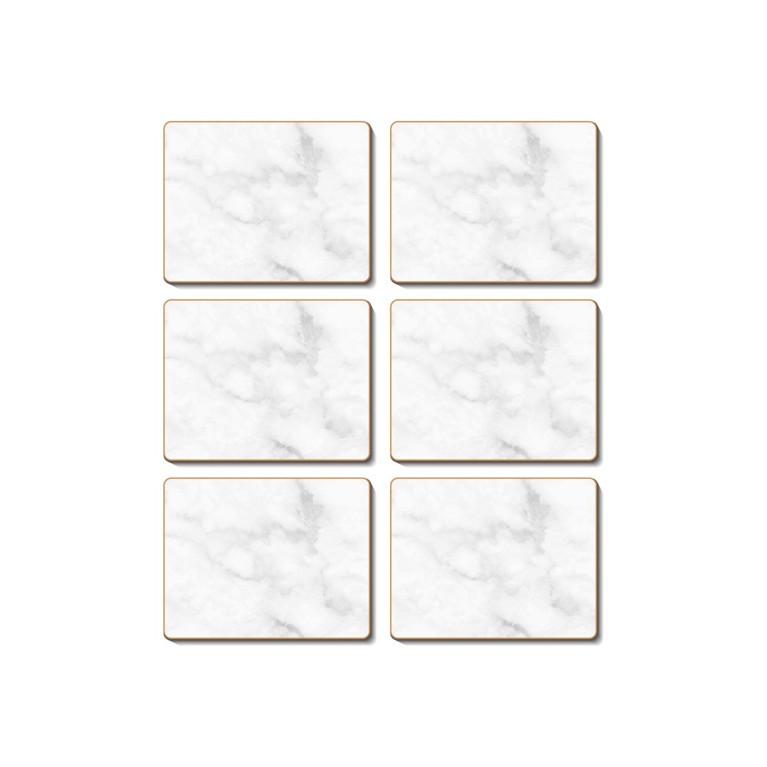 Grey Marble Coasters Set of 6