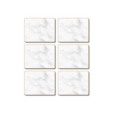 Grey Marble Coasters Set of 6