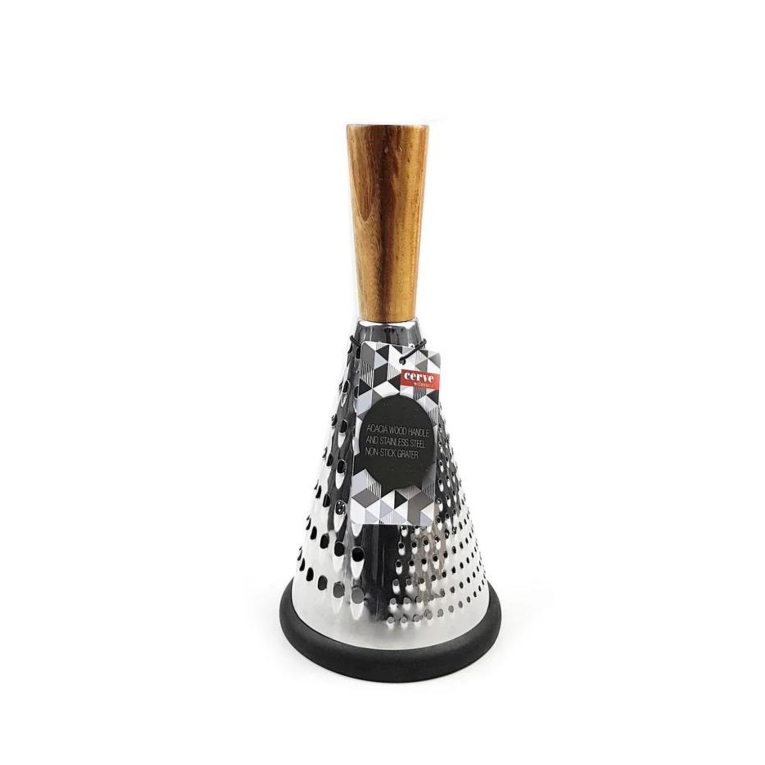 Acacia Wood Handle And Stainless Steel Non Slip Grater - 20Cm