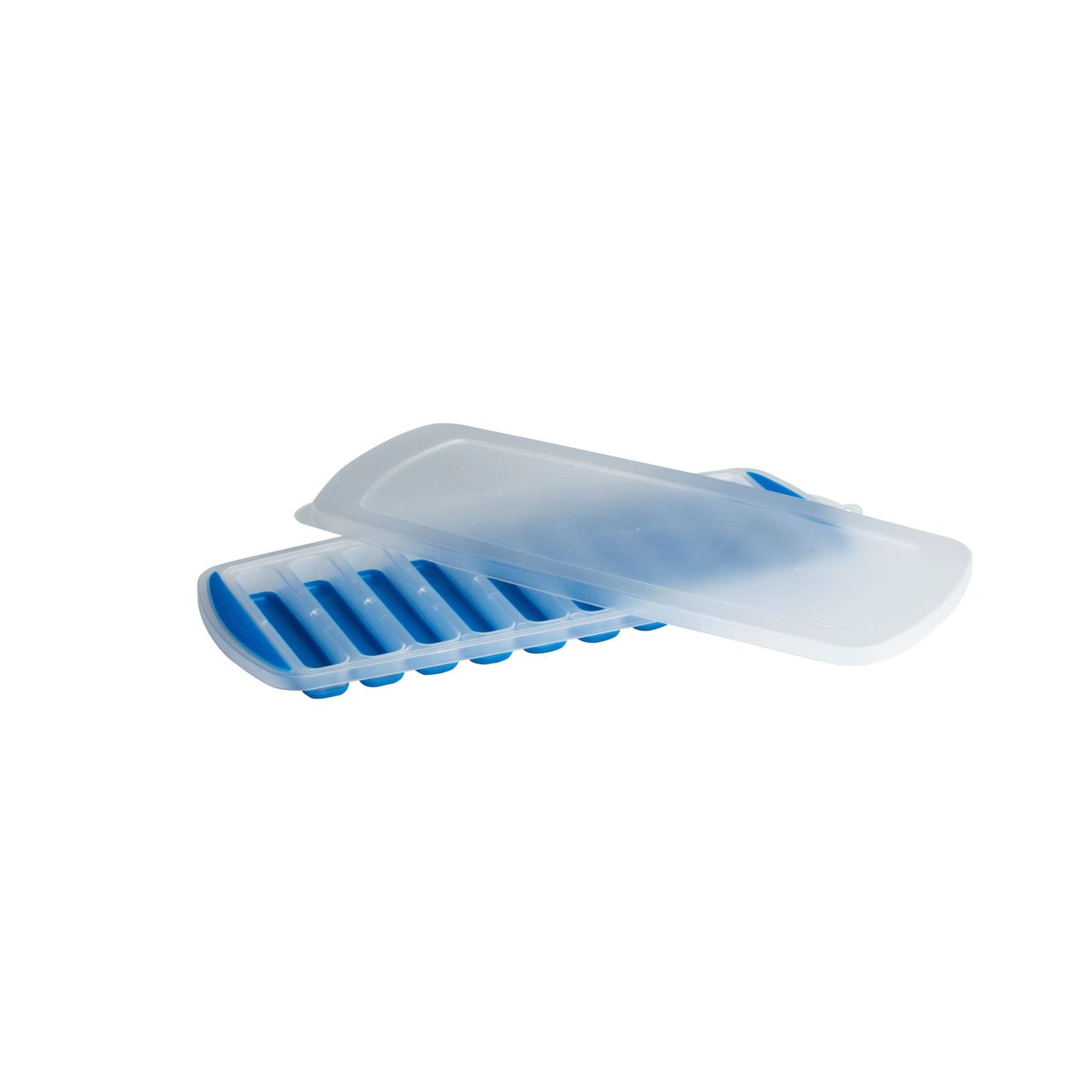 Flexible (base) Ice Stick Tray with Lid - Blue