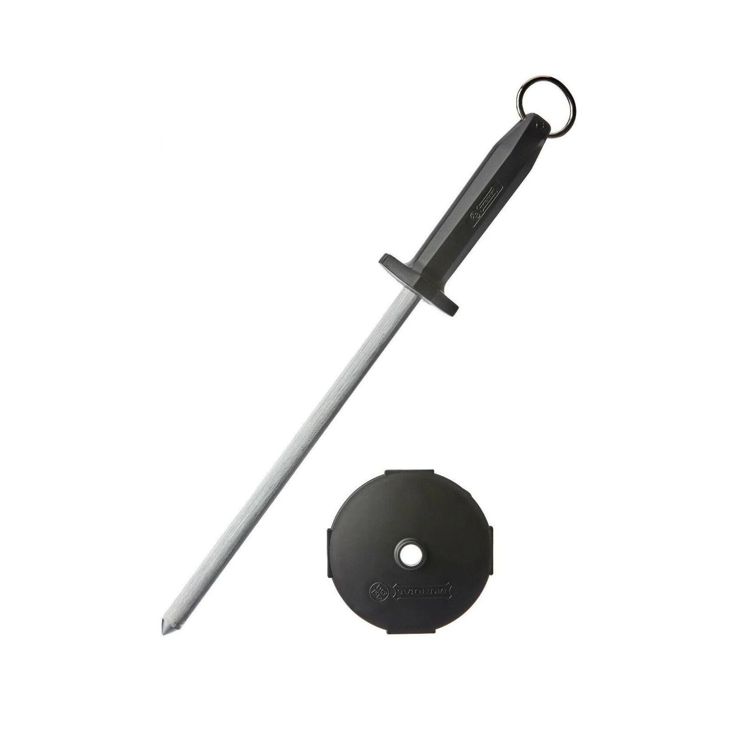 Butcher Steel Black Handle 26cm