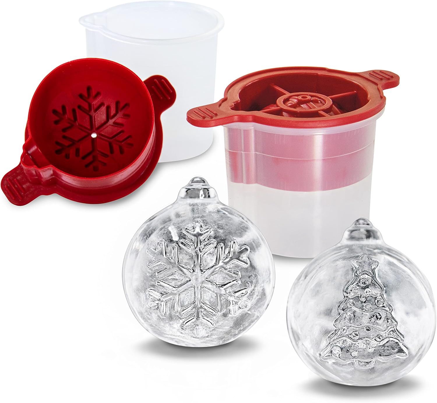 Ornamental Ice Moulds Set 2 / Tree &amp; Snowflake
