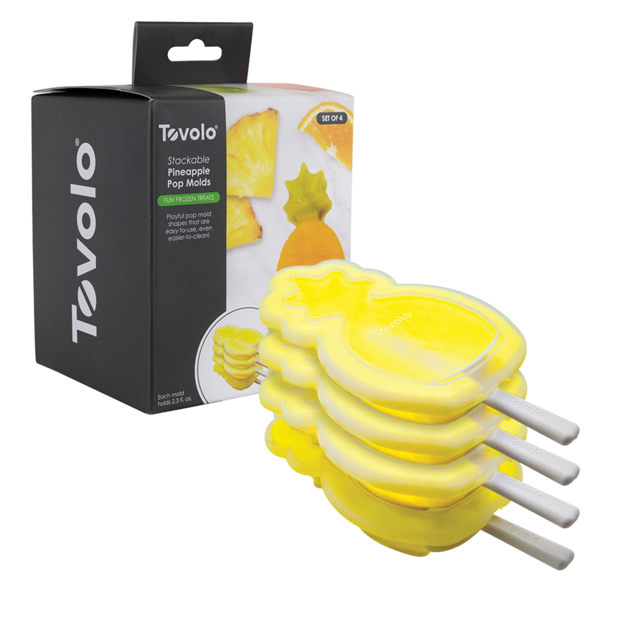 Stackable Pop Moulds Set 4 - Pineapple