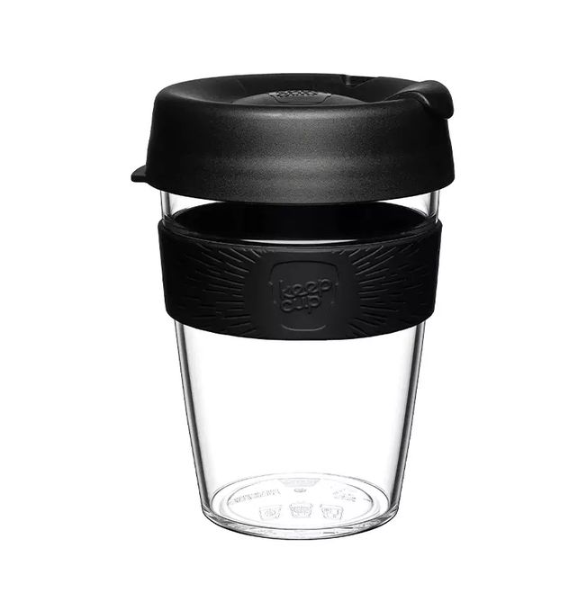 Original Clear Plastic - 340ml/12oz(Colours), Color: Black