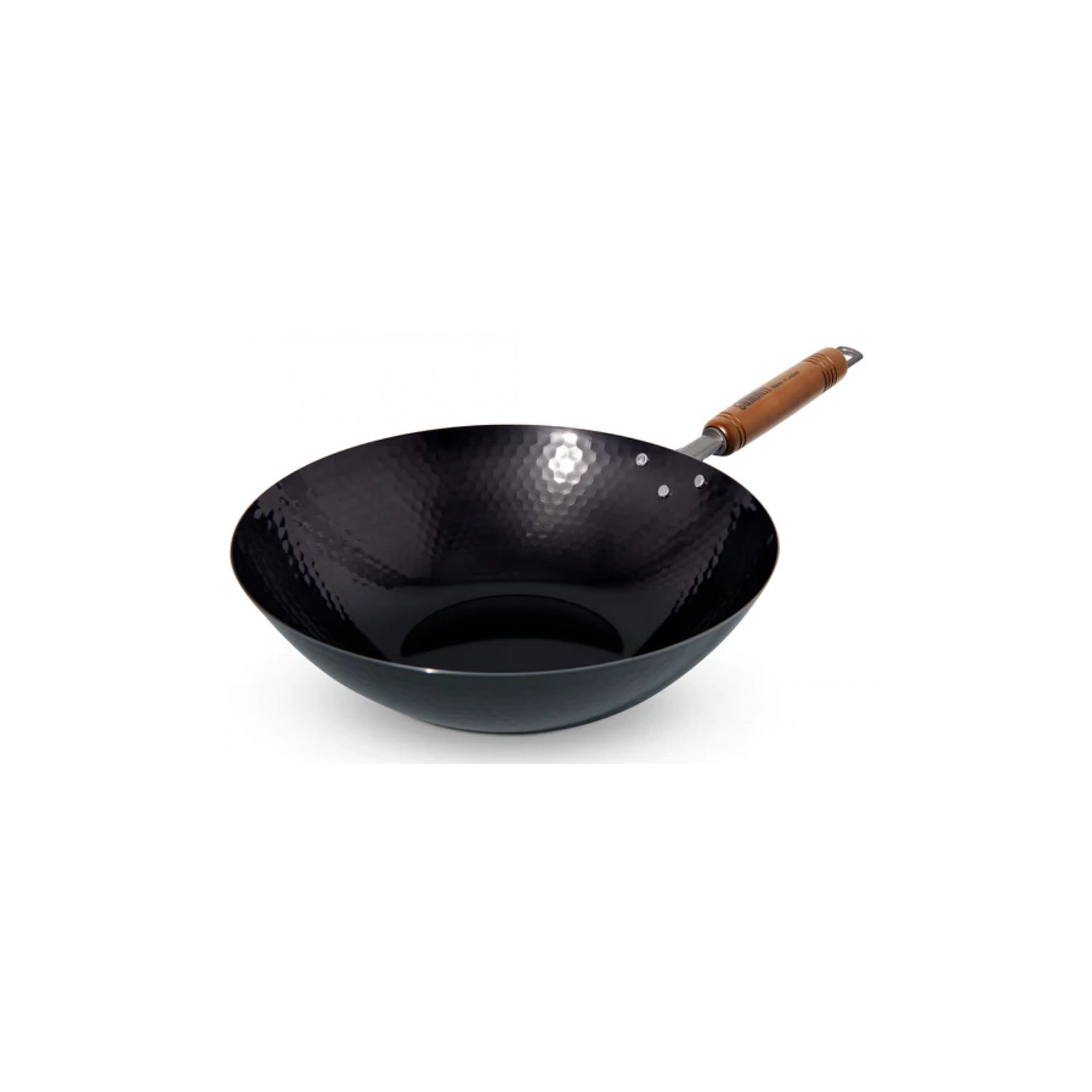 Summit Tsuchime Iron Wok Double Handle, Size: 30cm