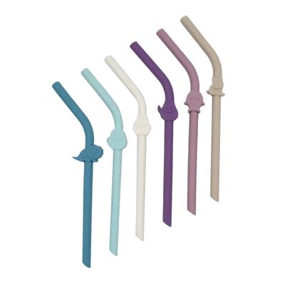 Silicone Straws Set 6