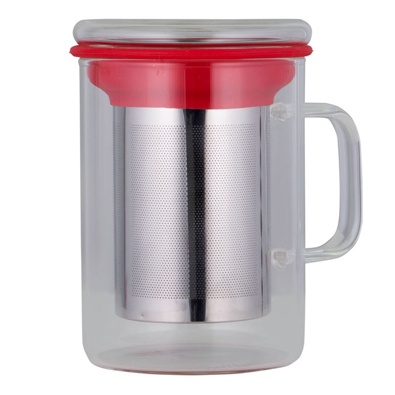 Tea Mug With Infuser -350ml(2 Colors), Color: Red, Capacity: 350ml