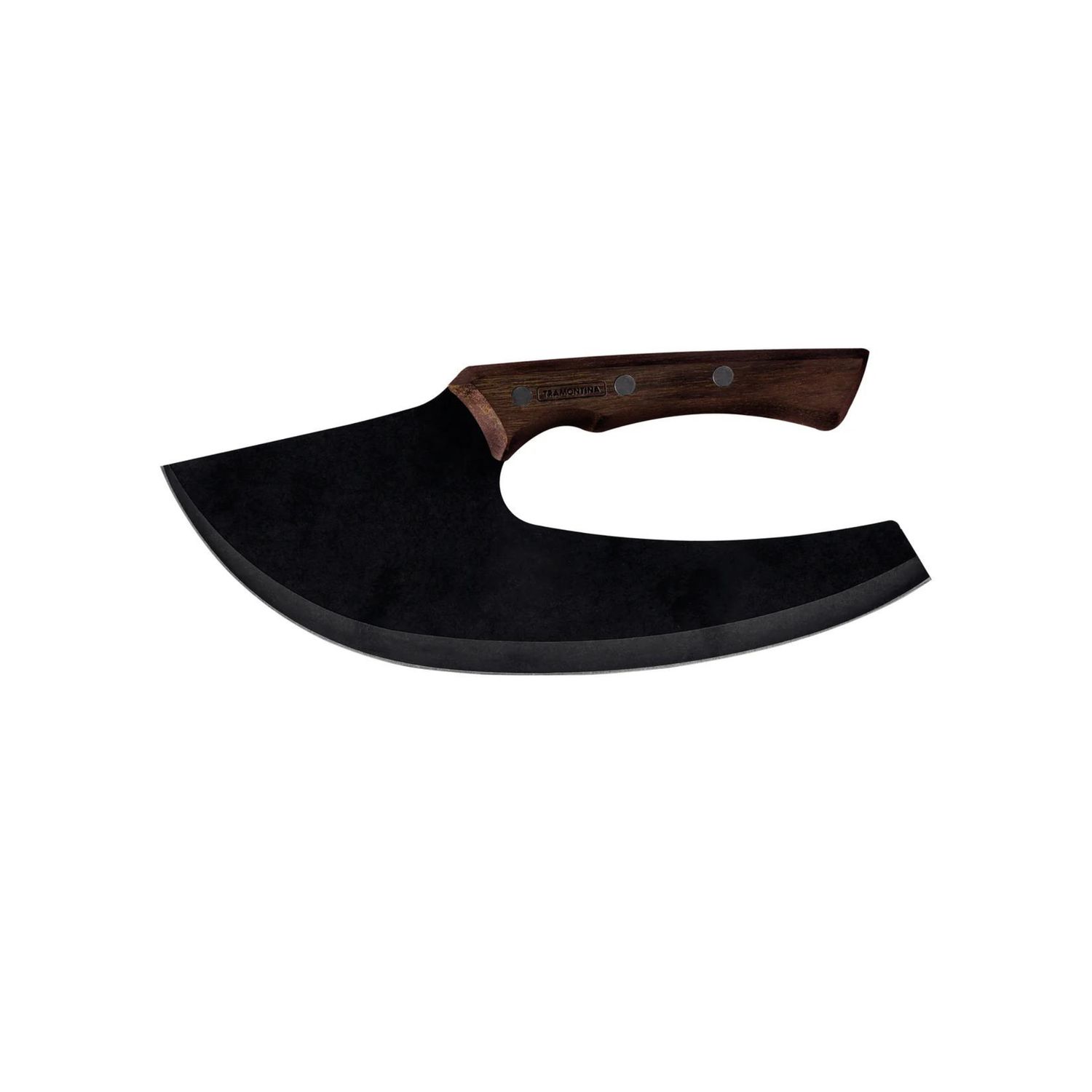 Churrasco Black Multipurpose Cleaver with Stainless-Steel Blade and Wood Handle, 10&quot;