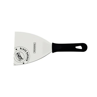 Churrasco Black Burger Spatula with Stainless-Steel Blade and Black Polypropylene Handle 4"