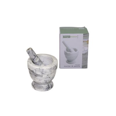 Grey Marble Mortar &amp; Pestle 10cm