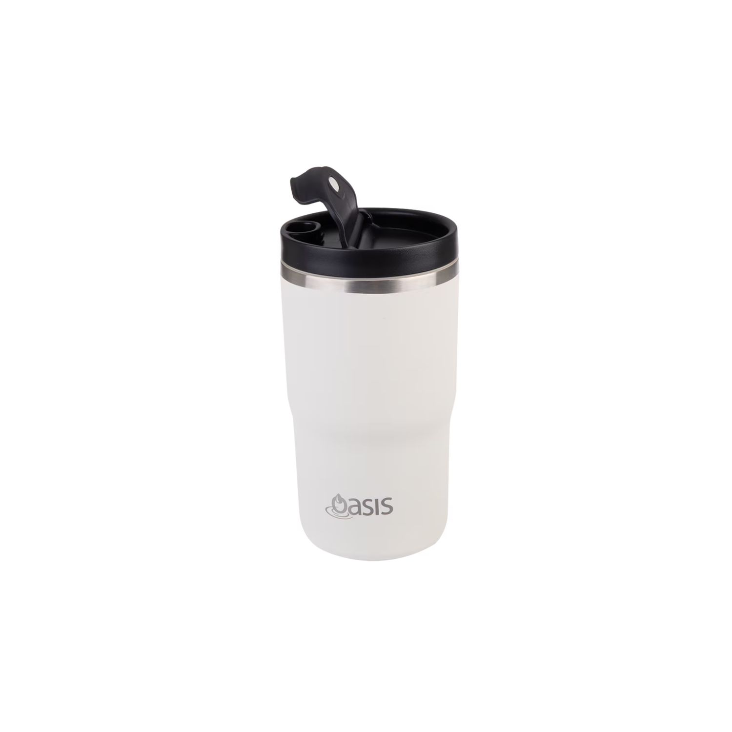 Ceramic Lined Stainless Steel Double Wall Insulated Travel Mug 480ml - 6 Colors, Colour: Alabaster