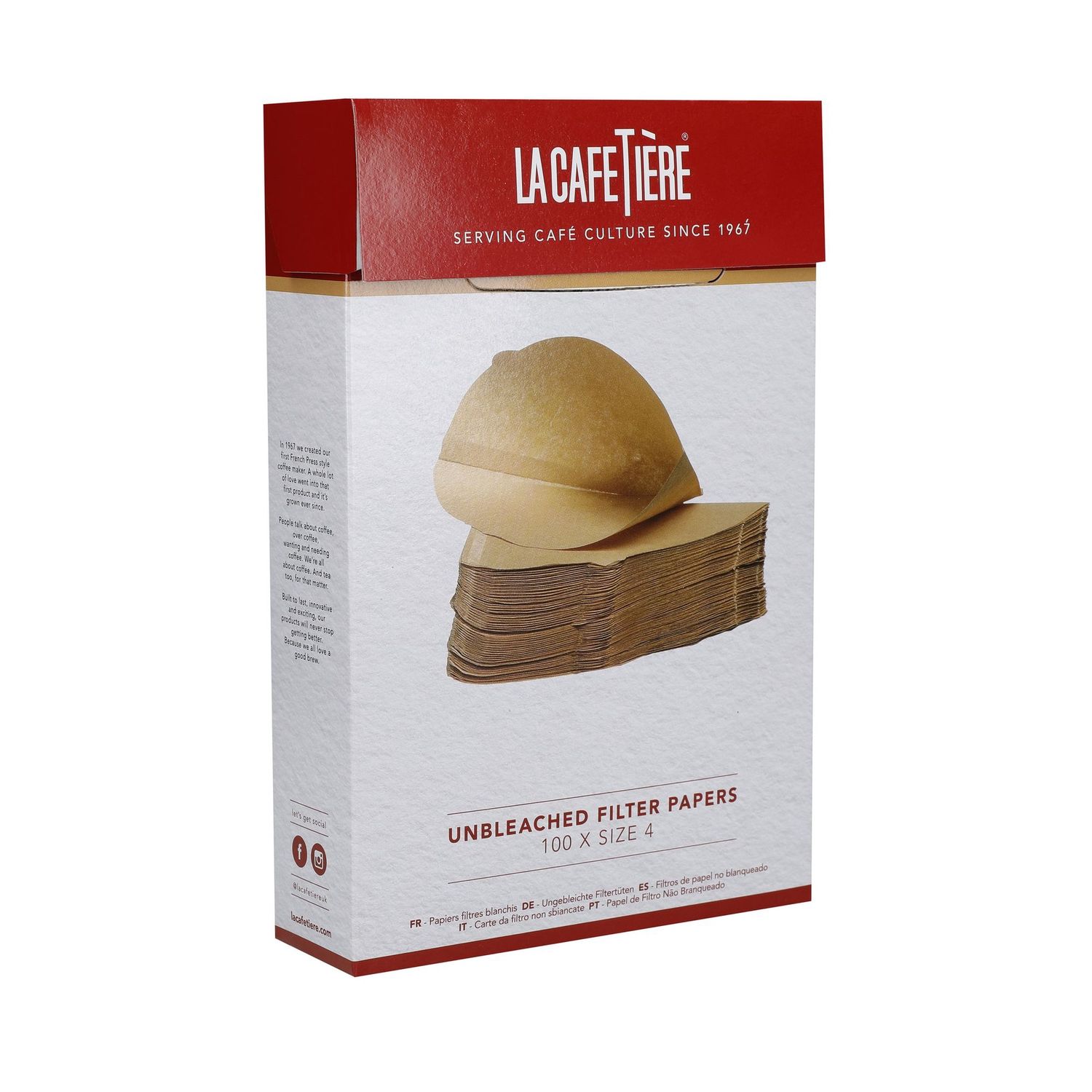 Unbleached Filter Papers Size 4 - 100 Piece
