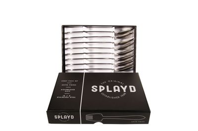 Splayd Black Label Stainless Steel Satin 8 Piece Set