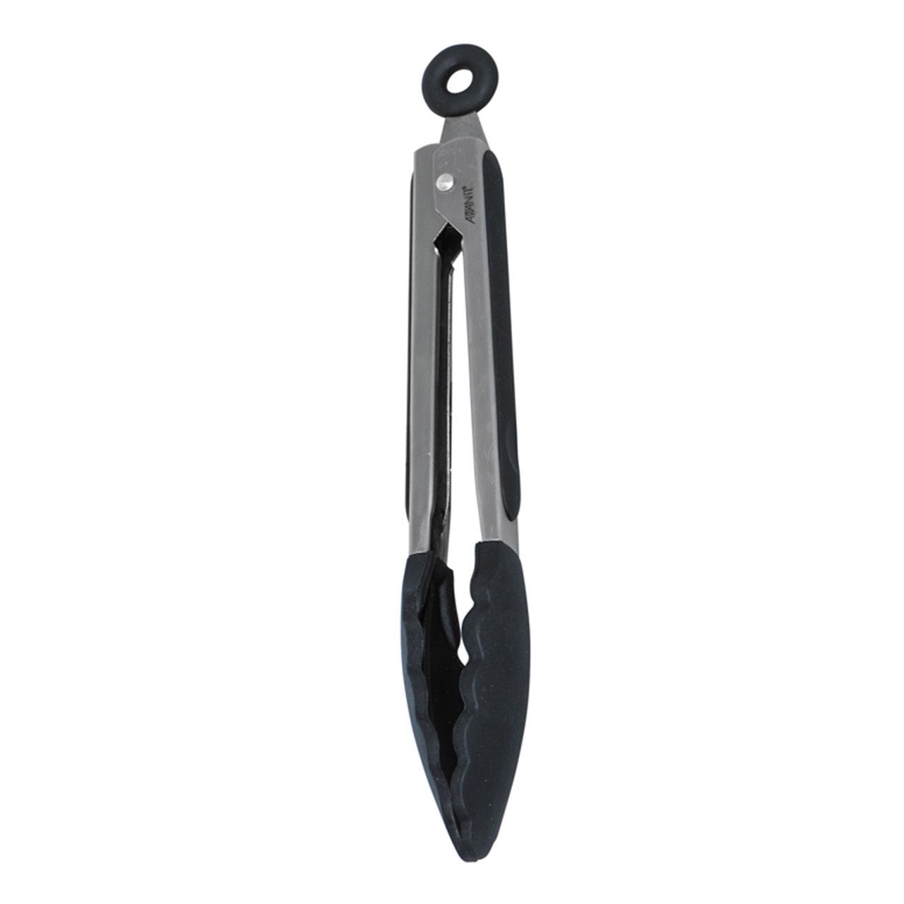 Silicone Tongs With Stainless Steel Handle 23cm - Black