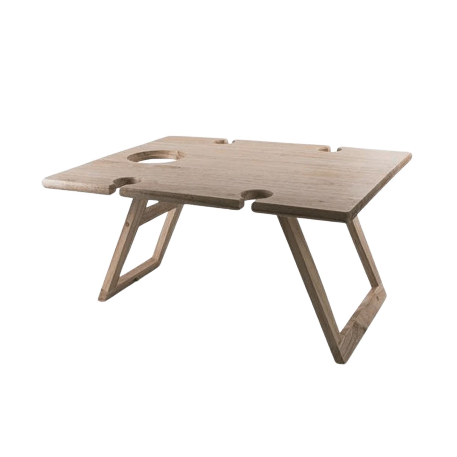 Folding Wine/Picnic Table Rubberwood
