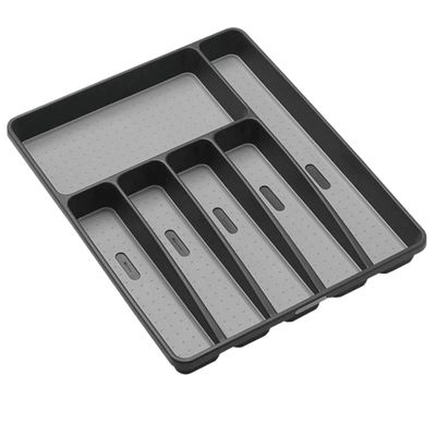 6 Compartment Cutlery Tray - Granite