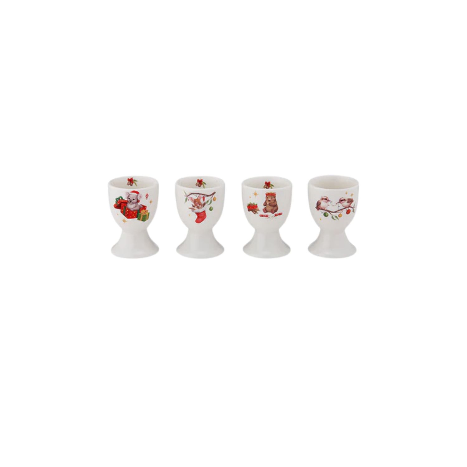 Little Aussie Christmas Set Of 4 Egg Cup